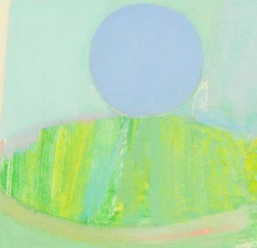 Weiche blaue Scheiben (Abstrakt), Painting, von L. David Centine