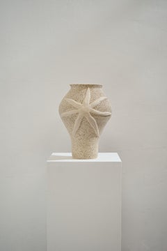 L´Étoile De Mer Beige Sandstone Vase by Lou Thomas