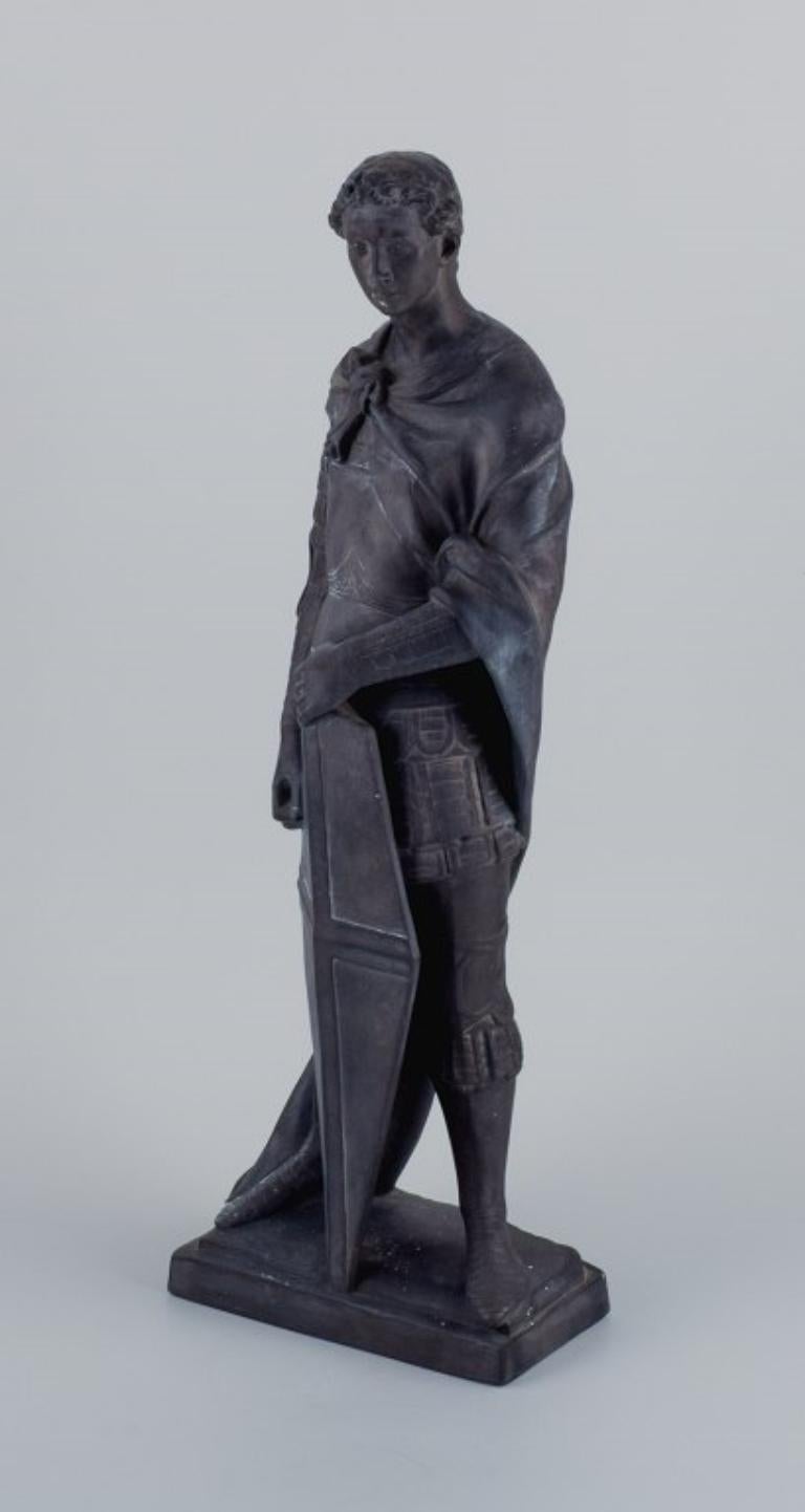 L. F. Jørgensen, Dänemark, Beeindruckende Terrakotta-Skulptur eines römischen Kriegers (Dänisch) im Angebot
