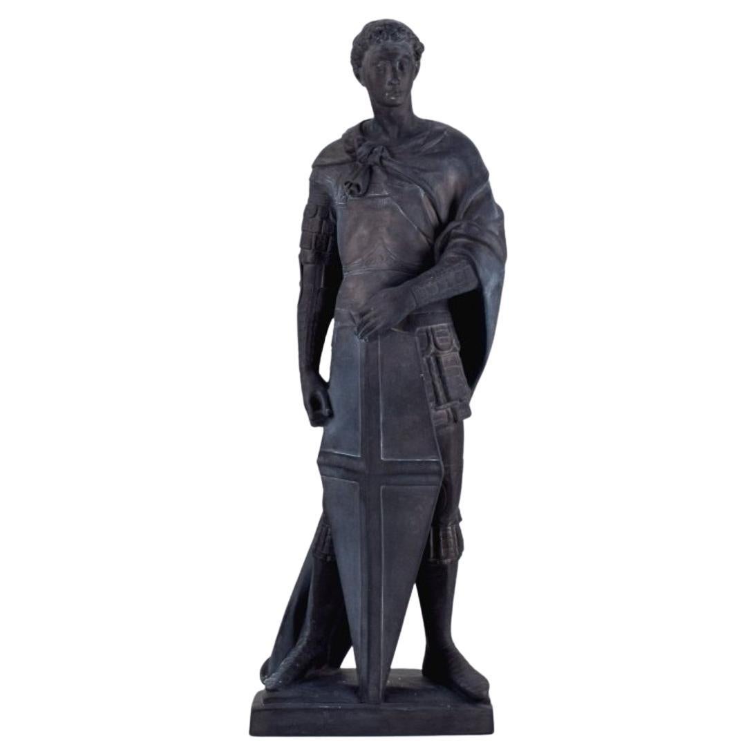 L. F. Jørgensen, Denmark, Impressive Terracotta Sculpture of Roman Warrior For Sale