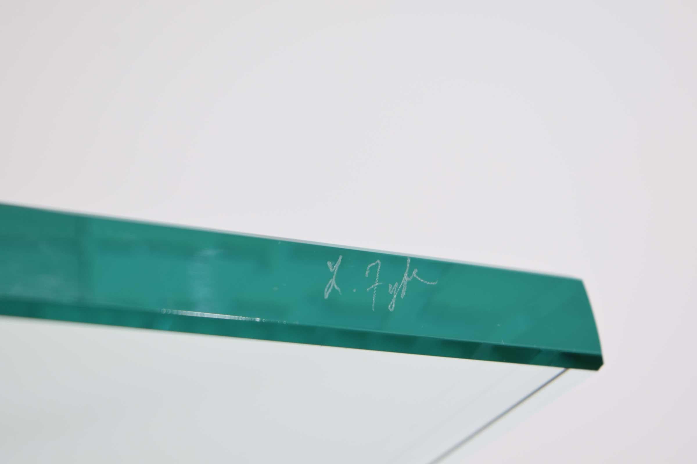 L. Fife Signed Glass Side Table 2