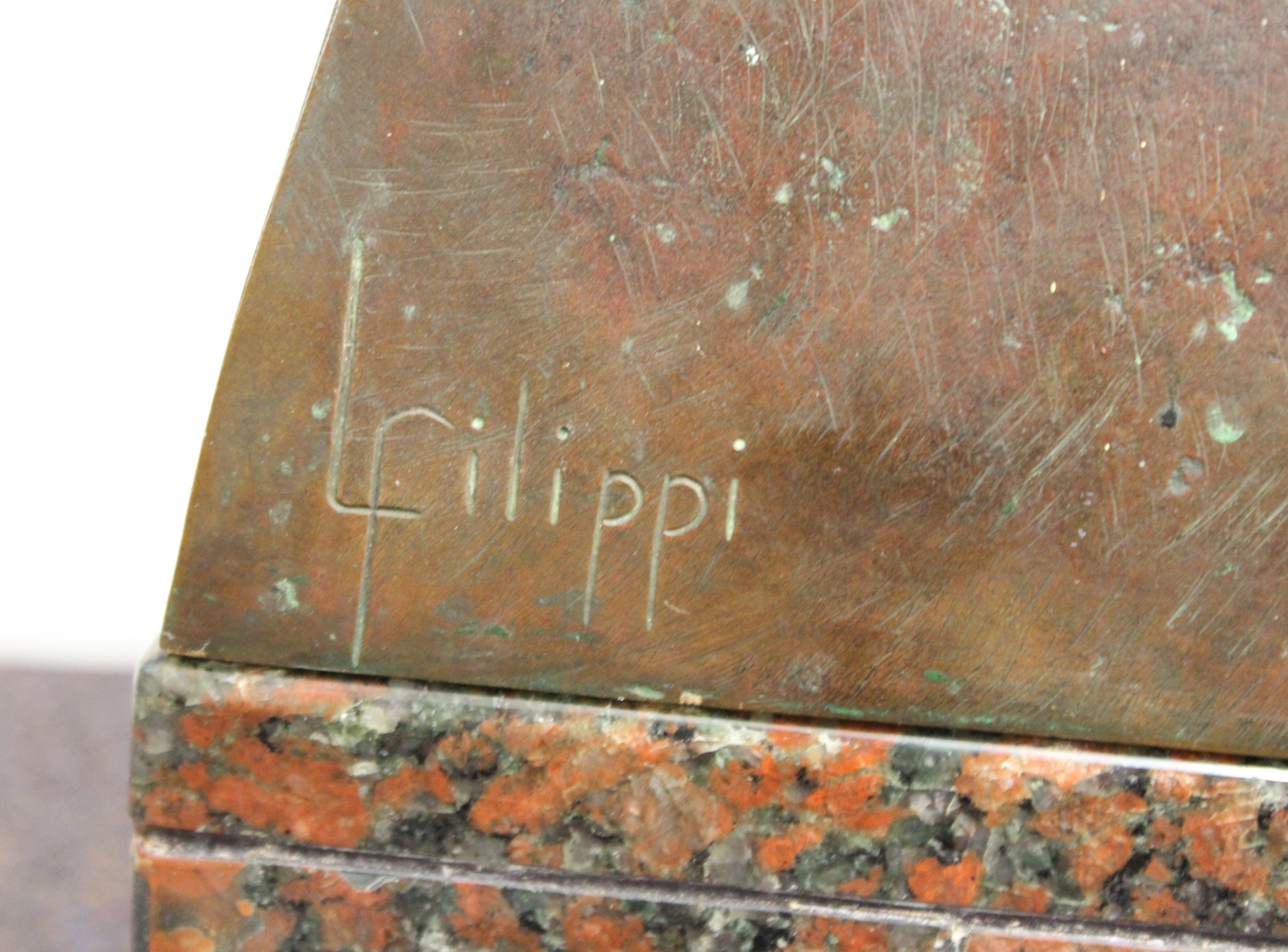 L. Filippi Abstrakter Bronze-Brunnen für den Außenbereich auf Granitsockel im Angebot 8