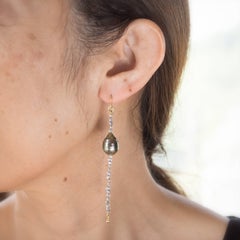 L Frank Long Baroque Pearl Drop Earrings