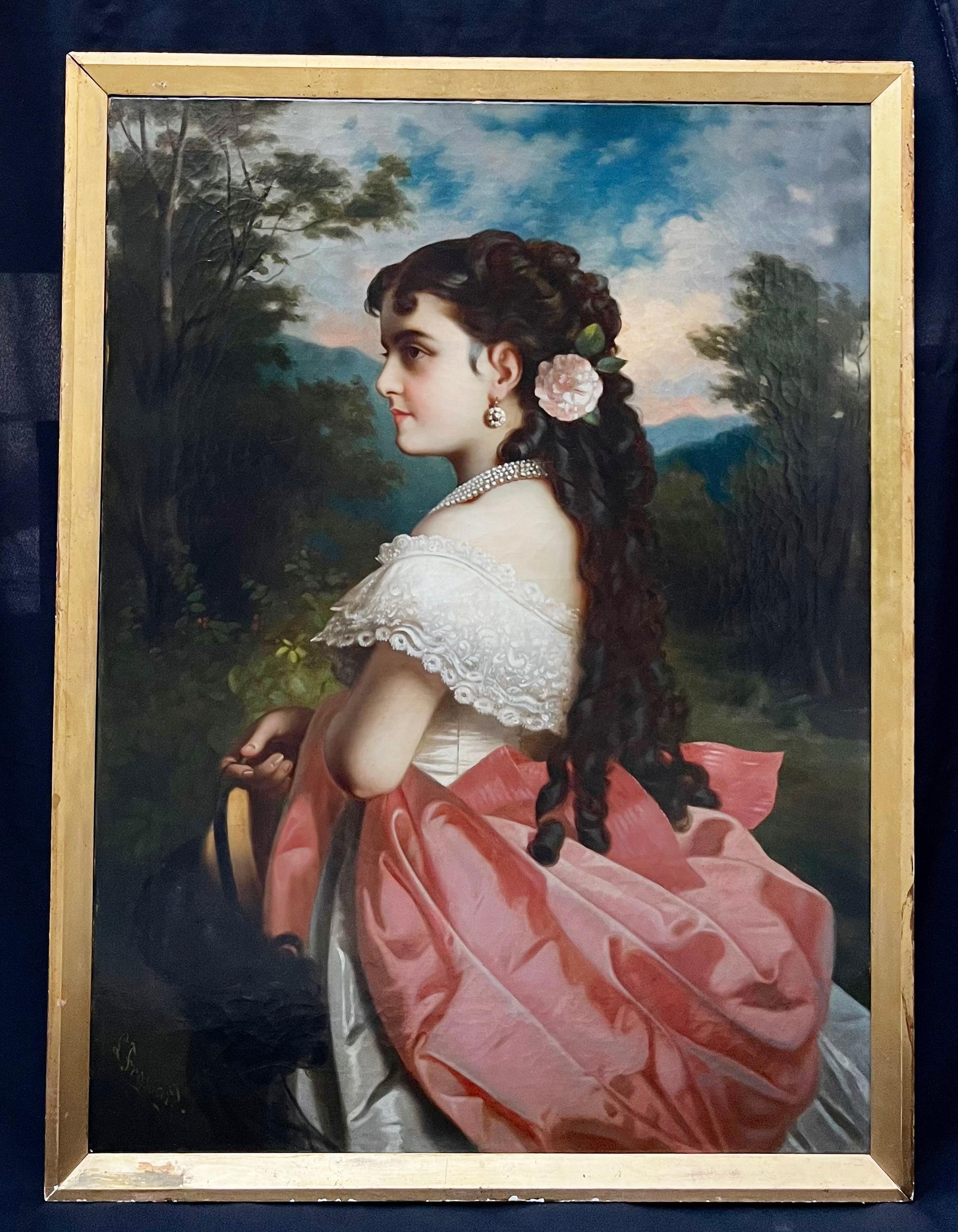 Portrait of singer Adelina Patti - L. Frossard - Opera For Sale 1