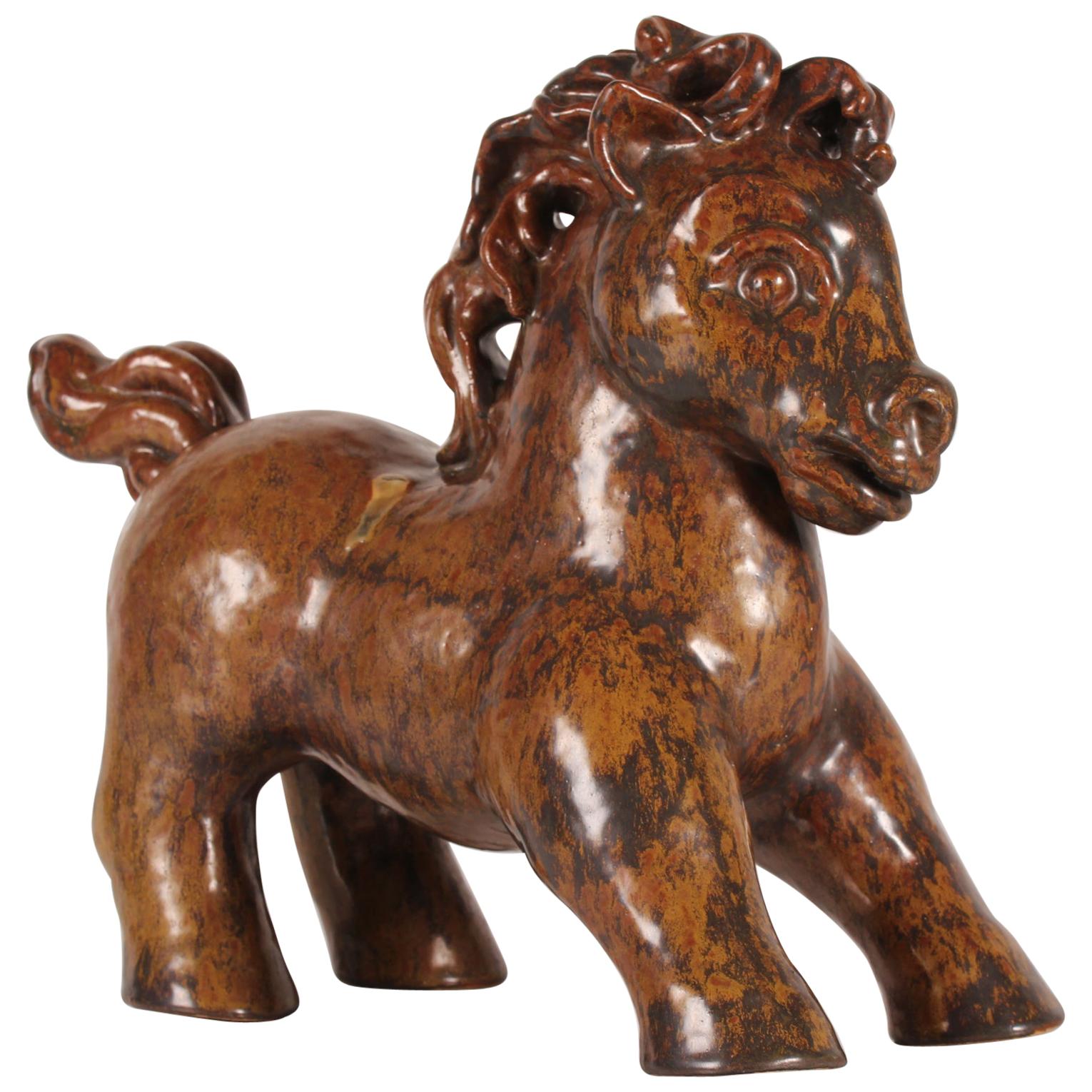 Ceramic Horse Statue Figurine at 1stDibs