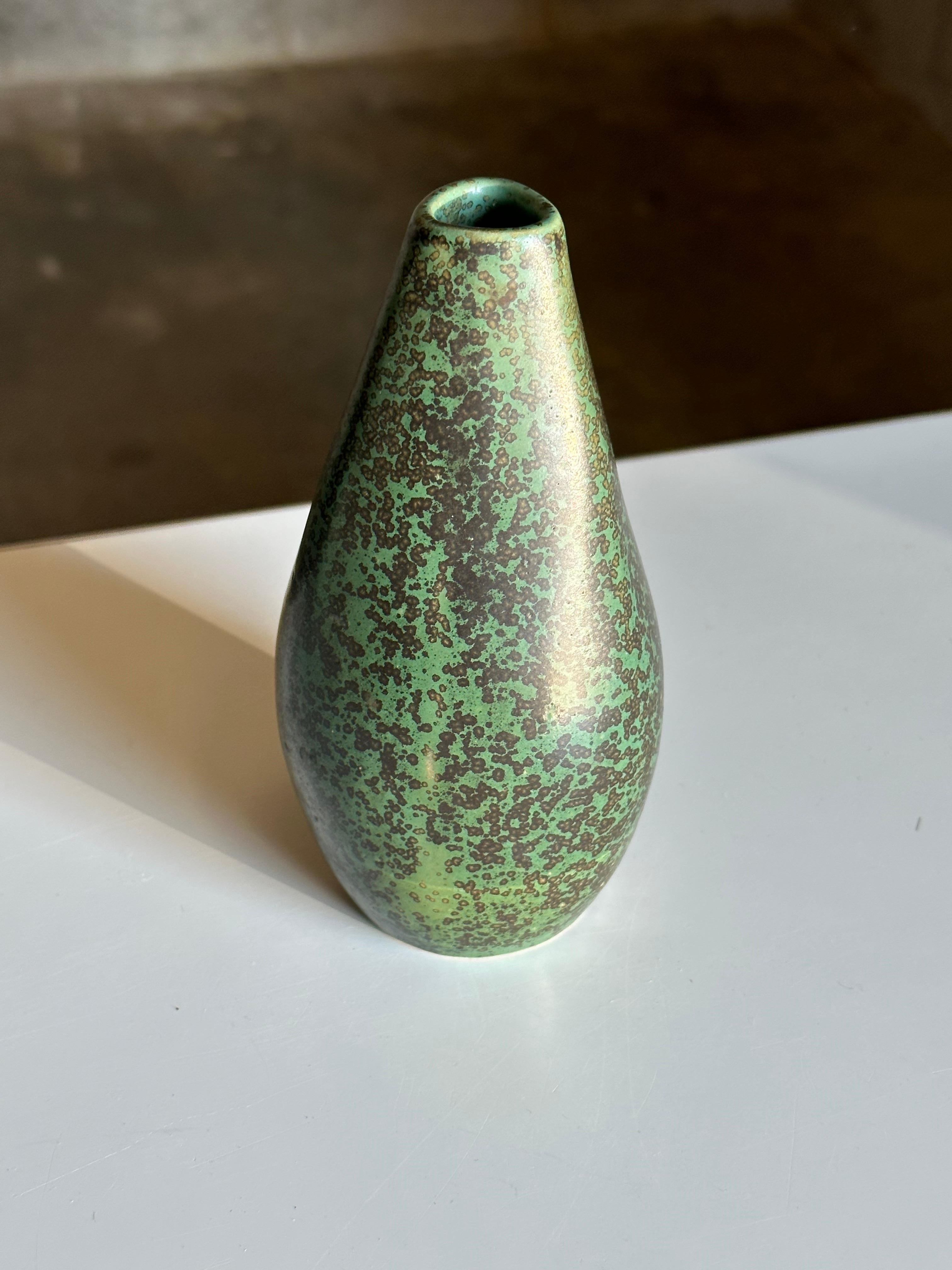 Mid-Century Modern L. Hjorth Vase in Glazed Stoneware For Sale