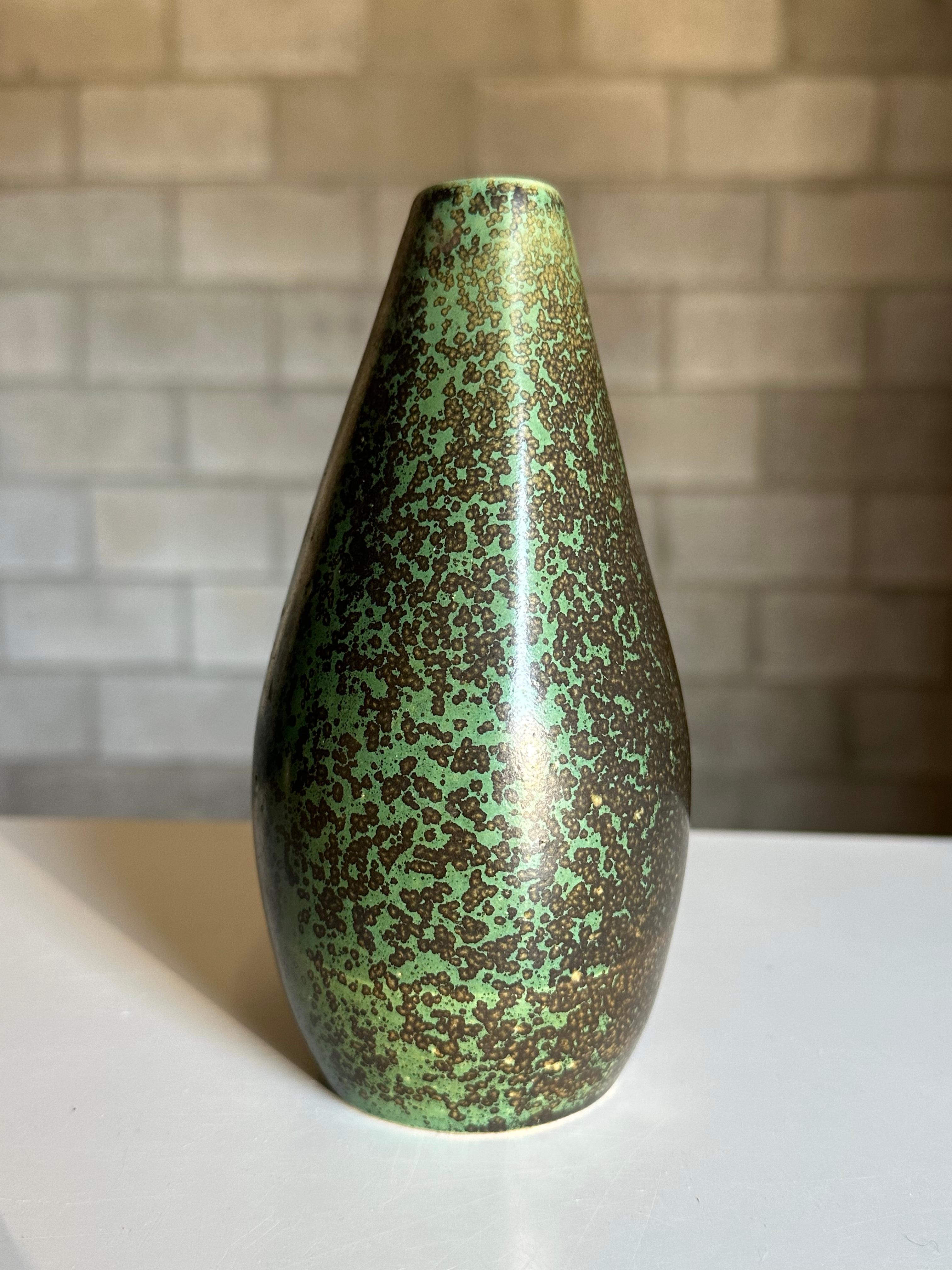 Danish L. Hjorth Vase in Glazed Stoneware For Sale