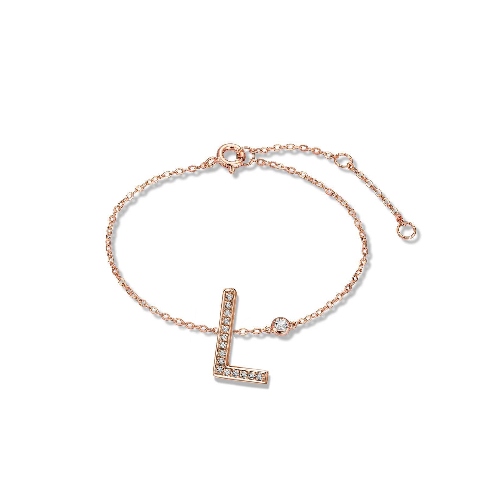 Nothing says YOU more than YOU. You are unique. You are bold.  You're not afraid to share who you are.  This initial bezel chain bracelet is elegantly slimline while sharing a little bit about yourself with others. .925 sterling silver base also