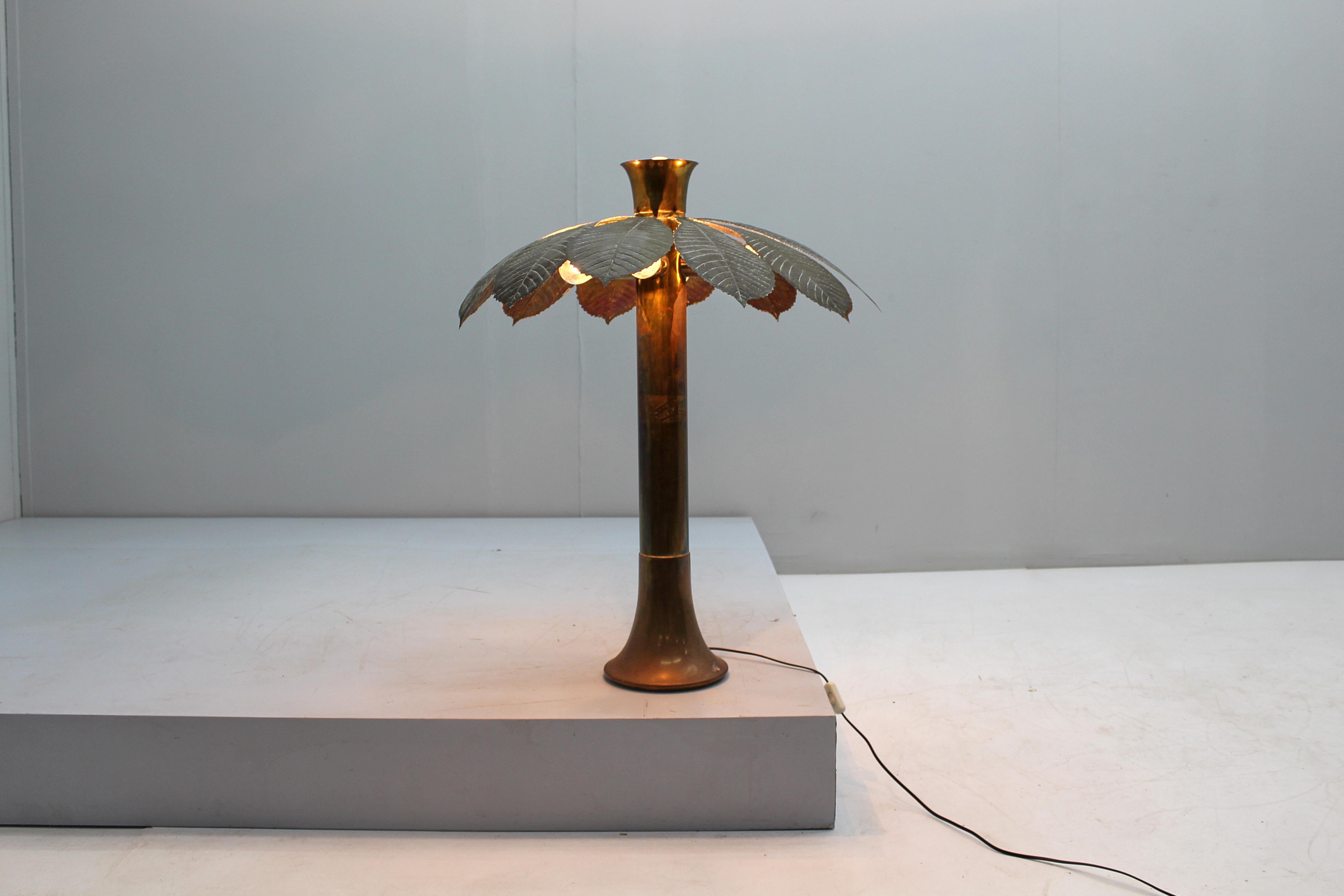 Lampe „L' Ippocastano“ aus Messing von C. Giorgi für Bottega Gadda, Tischlampe aus Messing, 70er Jahre, Italien 8
