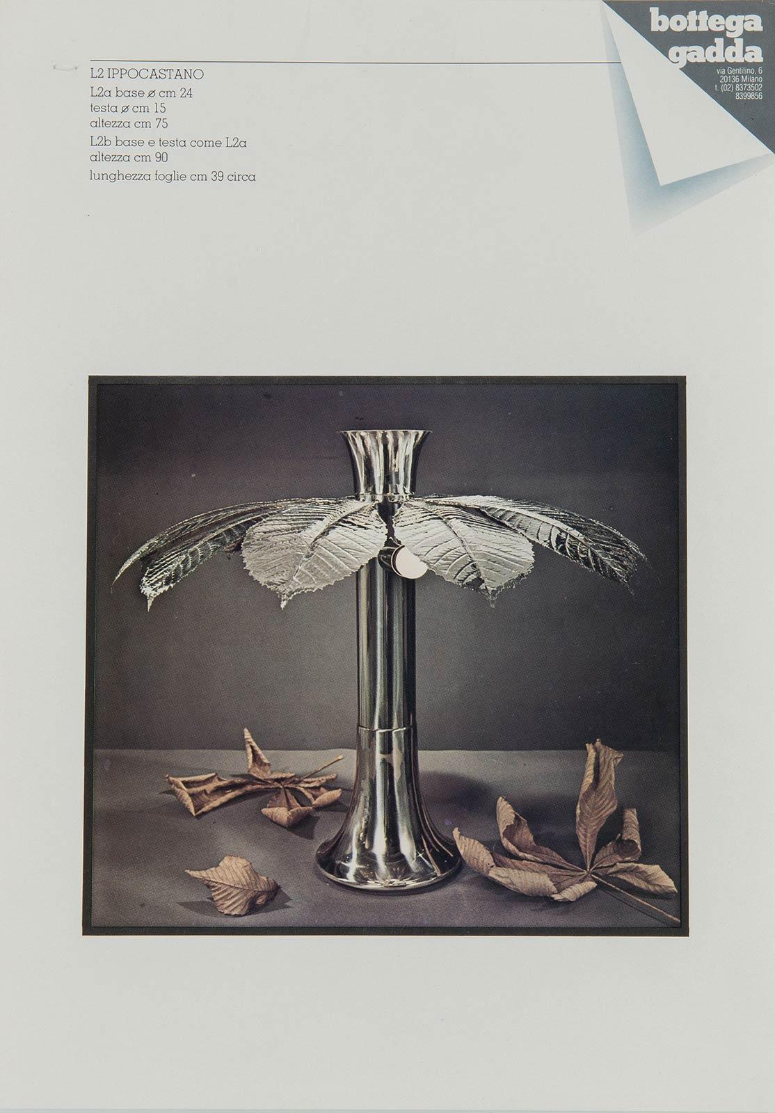 Lampe „L' Ippocastano“ aus Messing von C. Giorgi für Bottega Gadda, Tischlampe aus Messing, 70er Jahre, Italien 13