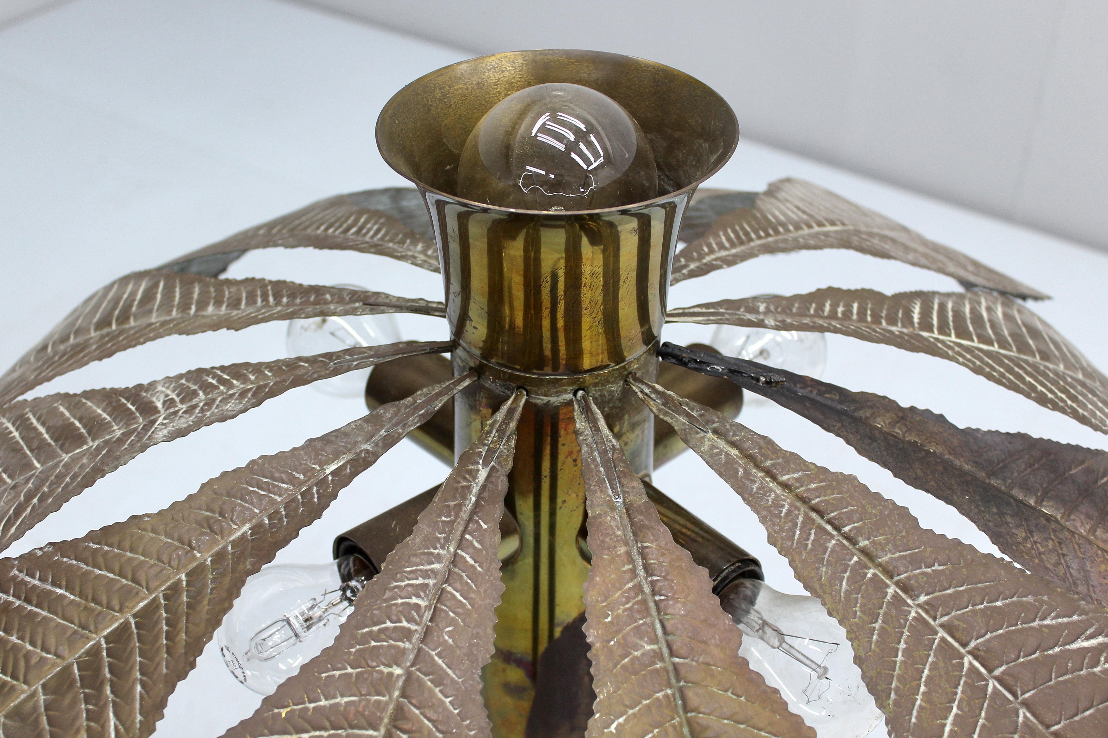 Lampe „L' Ippocastano“ aus Messing von C. Giorgi für Bottega Gadda, Tischlampe aus Messing, 70er Jahre, Italien 1