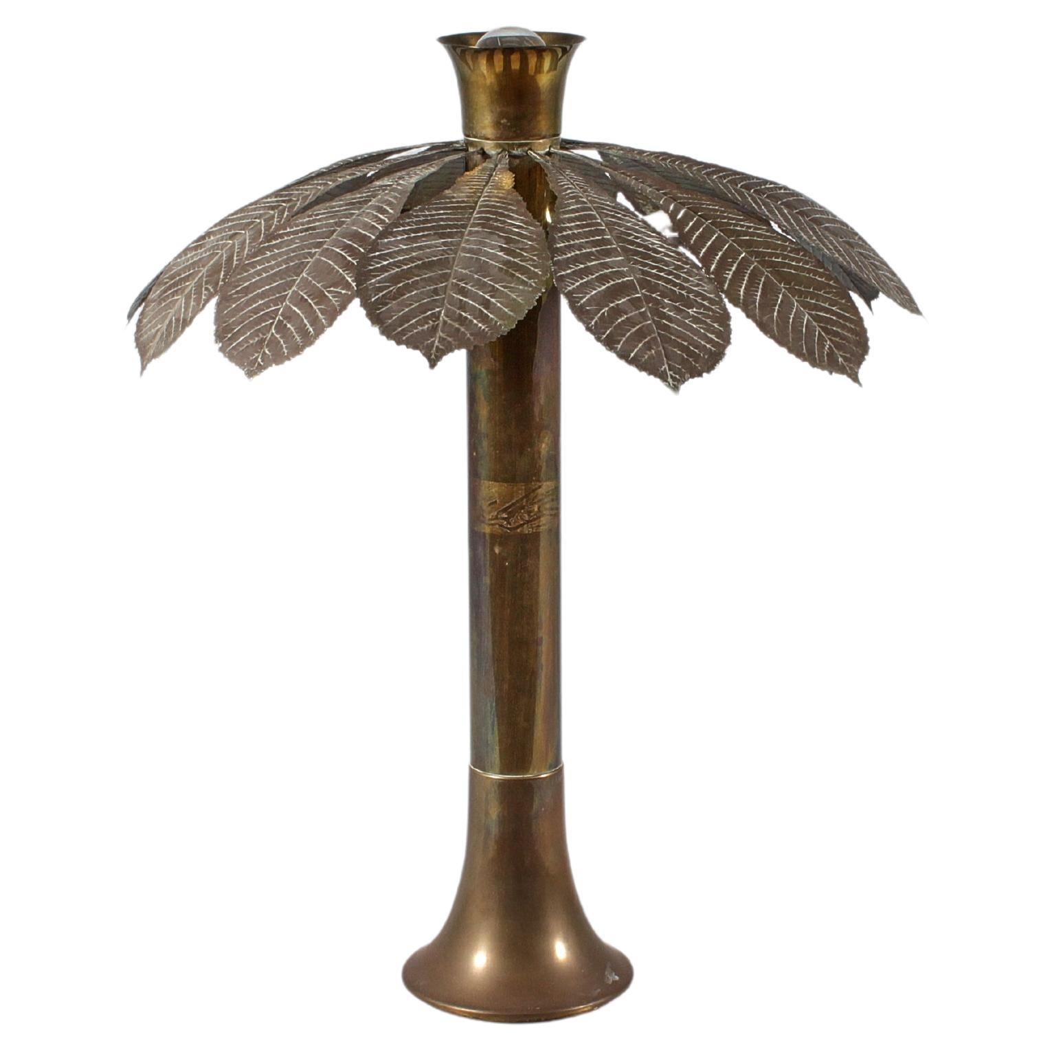 "L' Ippocastano" Lamp by C. Giorgi for Bottega Gadda Brass Table Lamp 70s Italy For Sale