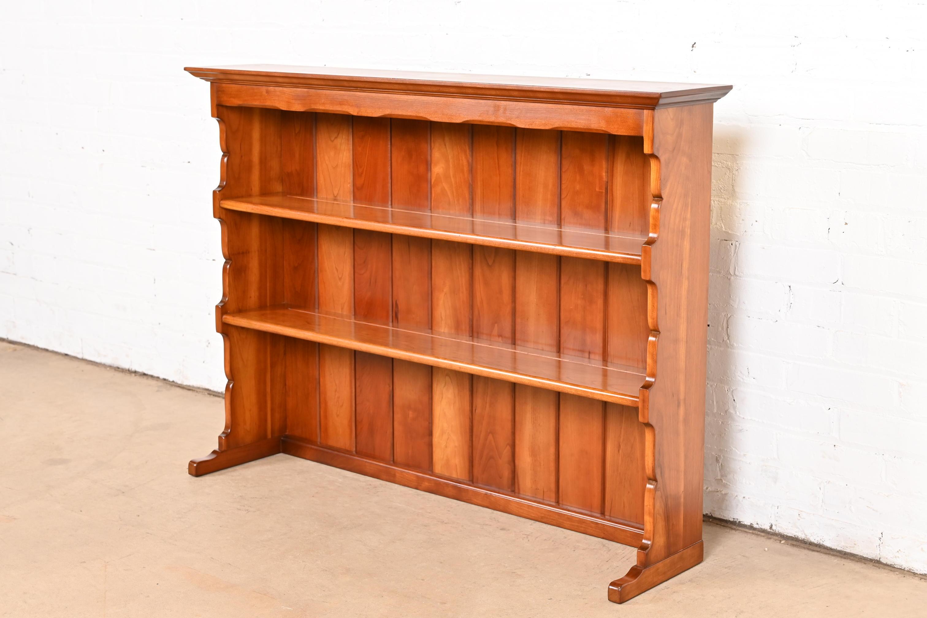 Mid-20th Century L. & J. G. Stickley American Colonial Solid Cherry Wood Hutch or Bookcase, 1950s