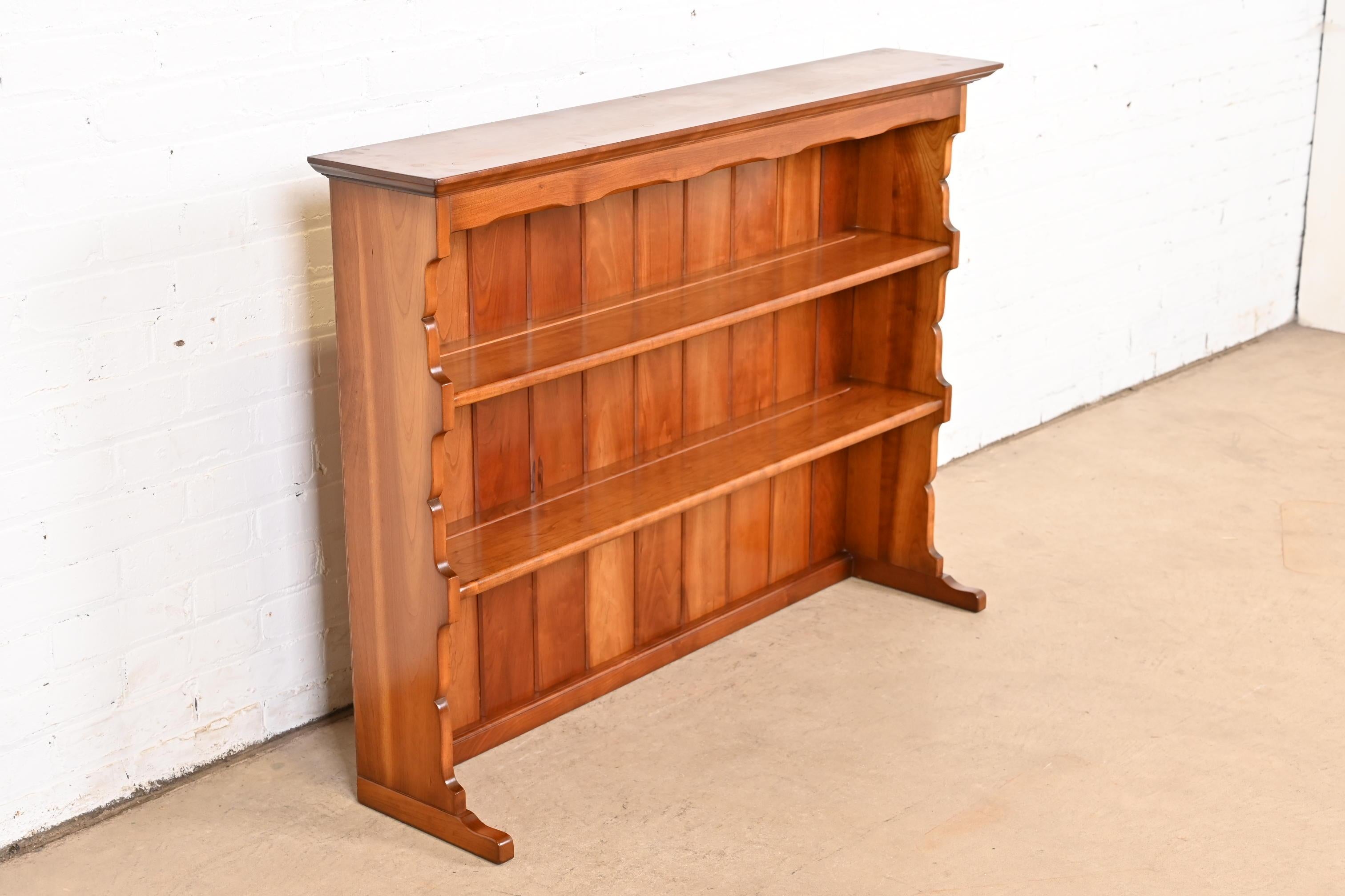 L. & J. G. Stickley American Colonial Solid Cherry Wood Hutch or Bookcase, 1950s 1