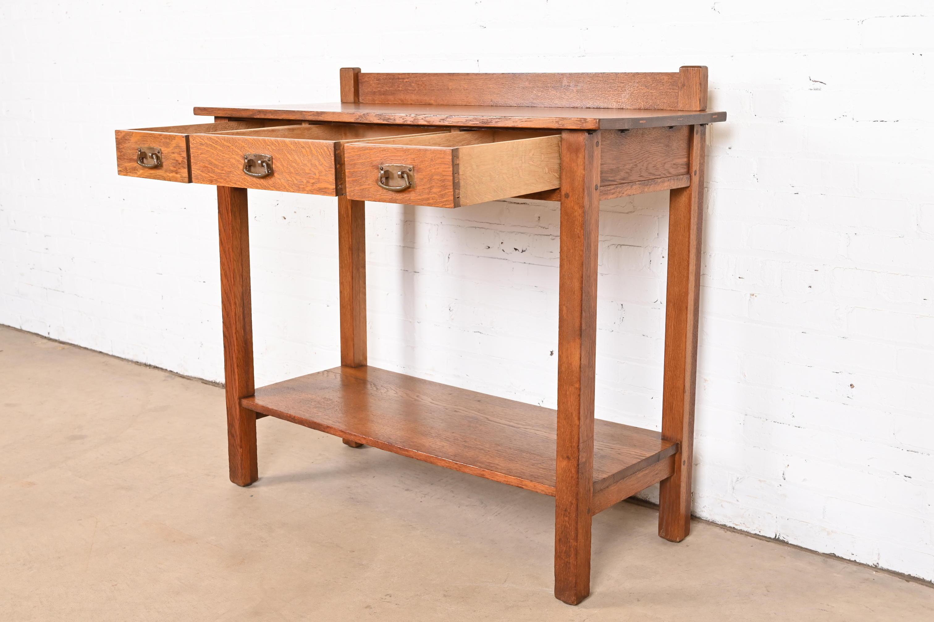 Service de Buffet Mission en Chêne Arts & Crafts de L. & J. G. Stickley, vers 1900 en vente 4