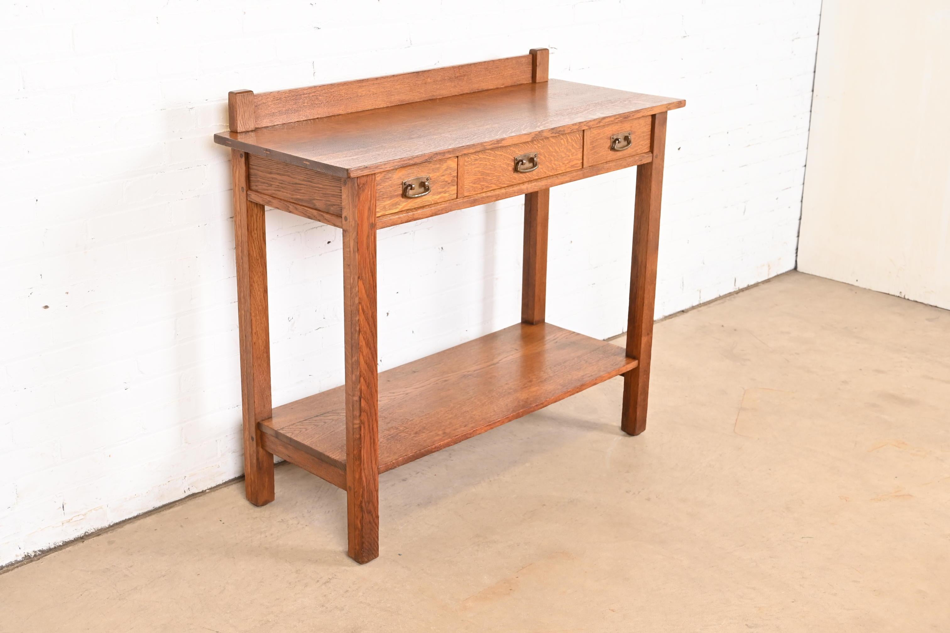 20ième siècle Service de Buffet Mission en Chêne Arts & Crafts de L. & J. G. Stickley, vers 1900 en vente