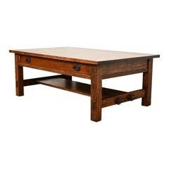 L. & J. G. Stickley Antique Mission Oak Arts & Crafts Coffee Table, Circa 1910