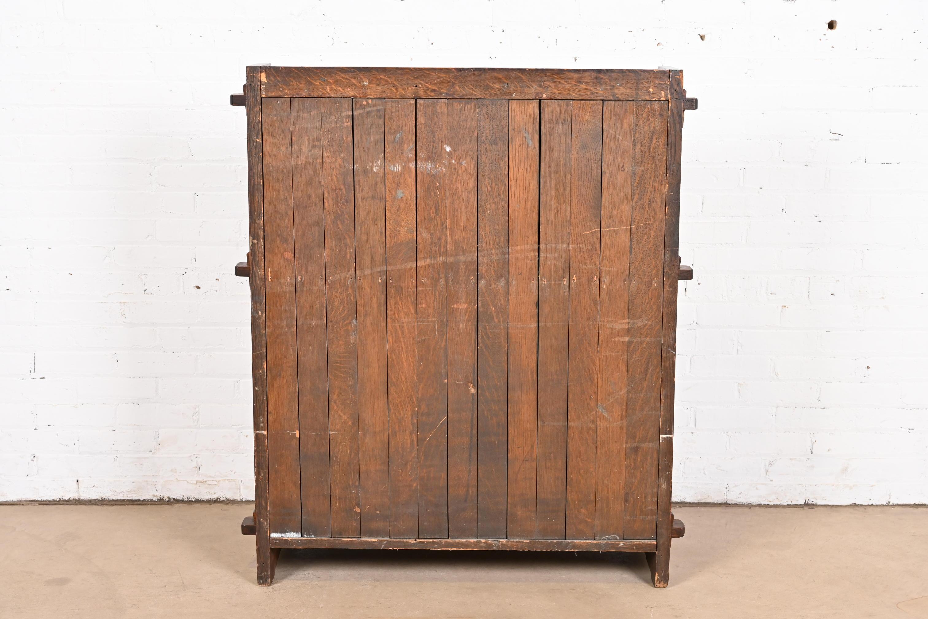 L. & J. G. Stickley Antique Mission Oak Arts & Crafts Drop Front Secretary Desk 6