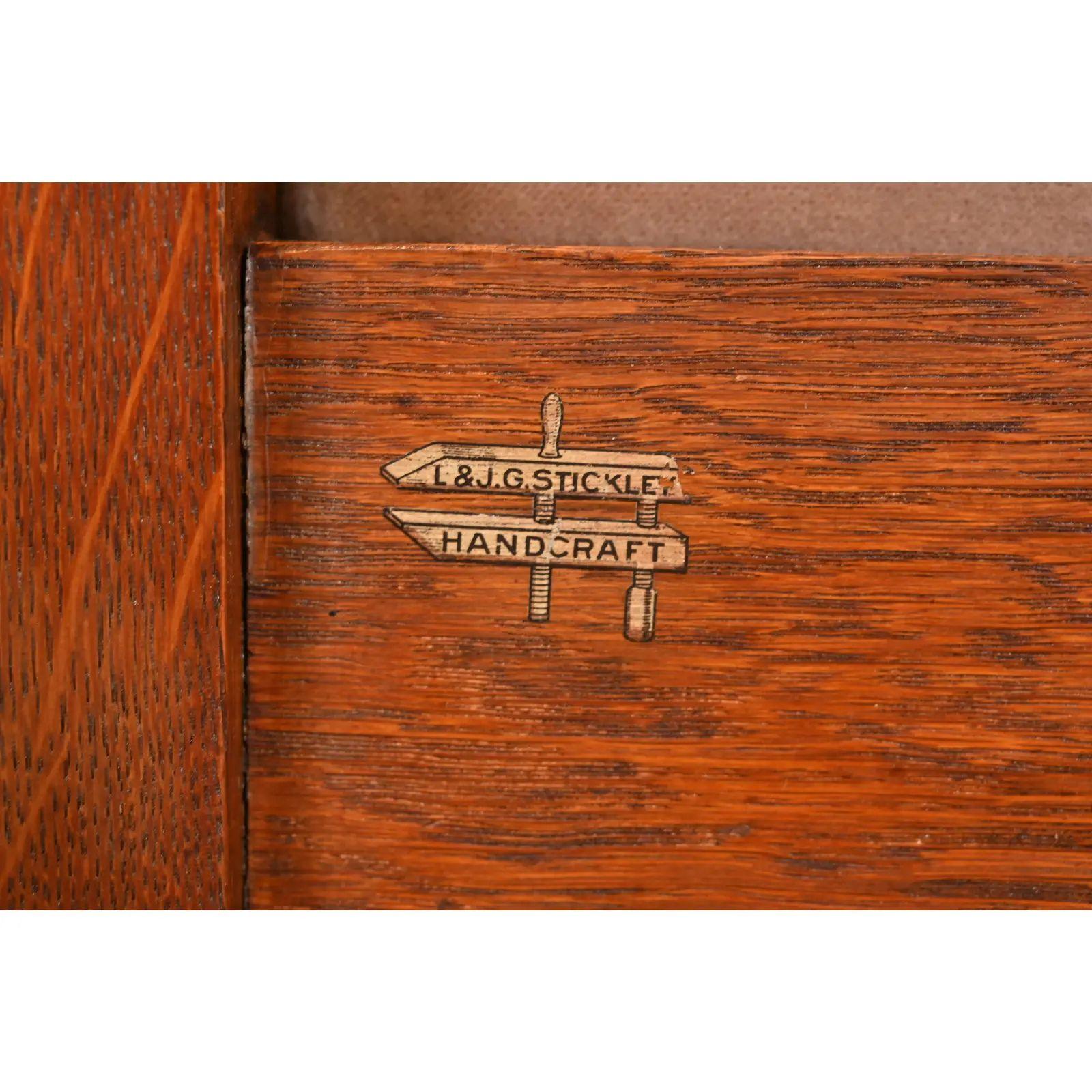 L.L.A. e G.G. Stickley Sedie da pranzo con schienale a scaletta in Oak Mission Arts & Crafts in vendita 5