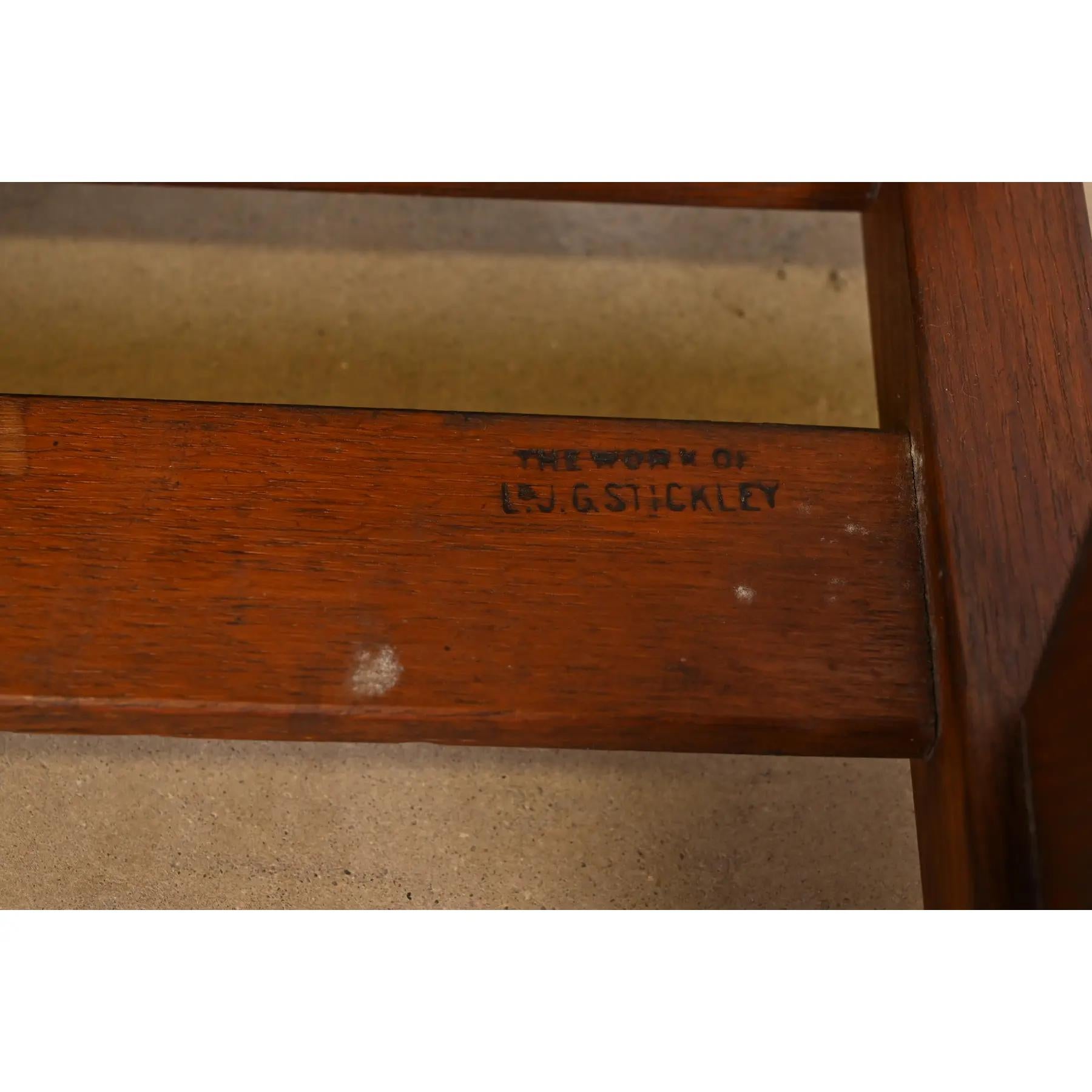 L. & J. G. Stickley Antique Mission Oak Arts & Crafts Rocking Chair, Circa 1900 For Sale 6
