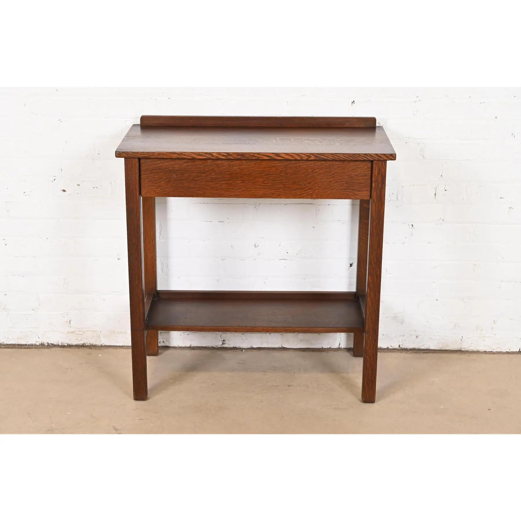 Américain Service ou bureau d'écriture Mission en chêne Arts & Crafts de L. & J. G. Stickley en vente