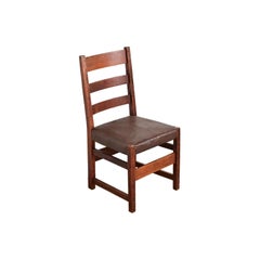 L. & J. G. Stickley Antique Mission Oak Arts & Crafts Side Chair, Circa 1910