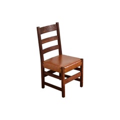 L. & J. G. Stickley Antique Mission Oak Arts & Crafts Side Chair, Circa 1910