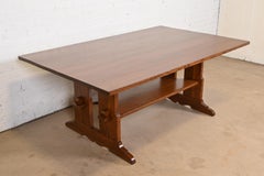 L. & J. G. Stickley Antique Mission Oak Arts & Crafts Trestle Dining Table