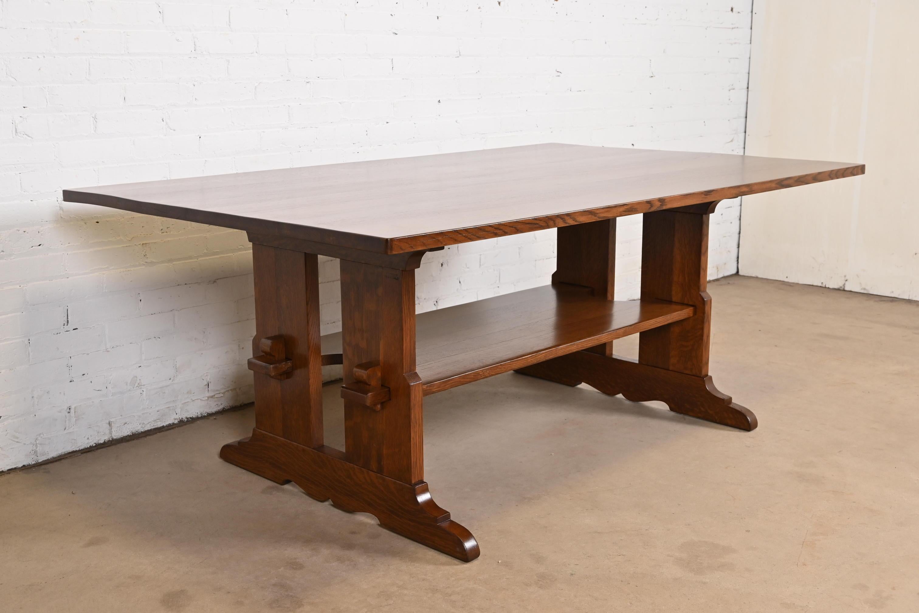L. & J. G. Stickley Antiker Missions-Esstisch aus Eichenholz im Arts and Crafts-Stil (amerikanisch) im Angebot