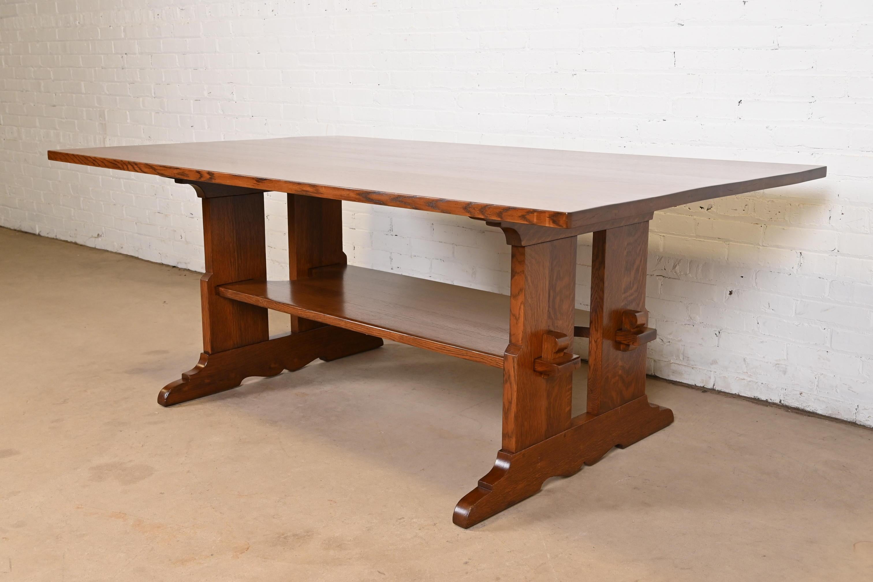 L. & J. G. Stickley Antiker Missions-Esstisch aus Eichenholz im Arts and Crafts-Stil im Zustand „Gut“ im Angebot in South Bend, IN
