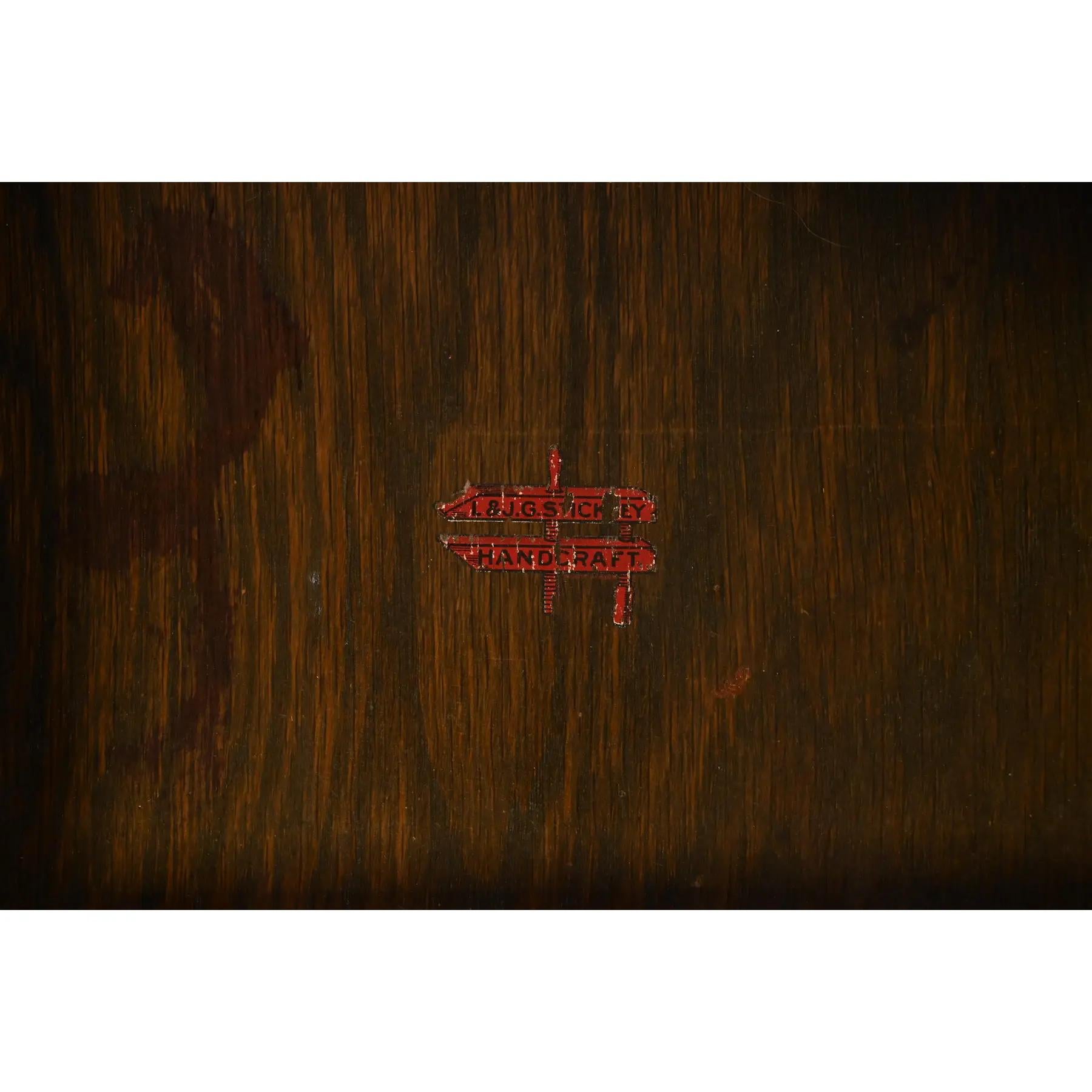 Bureau Mission en chêne Arts & Crafts de L. & J. G. Stickley, vers 1900 en vente 4
