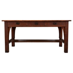 L. & J. G. Stickley Antique Mission Oak Arts & Crafts Writing Desk, Circa 1910