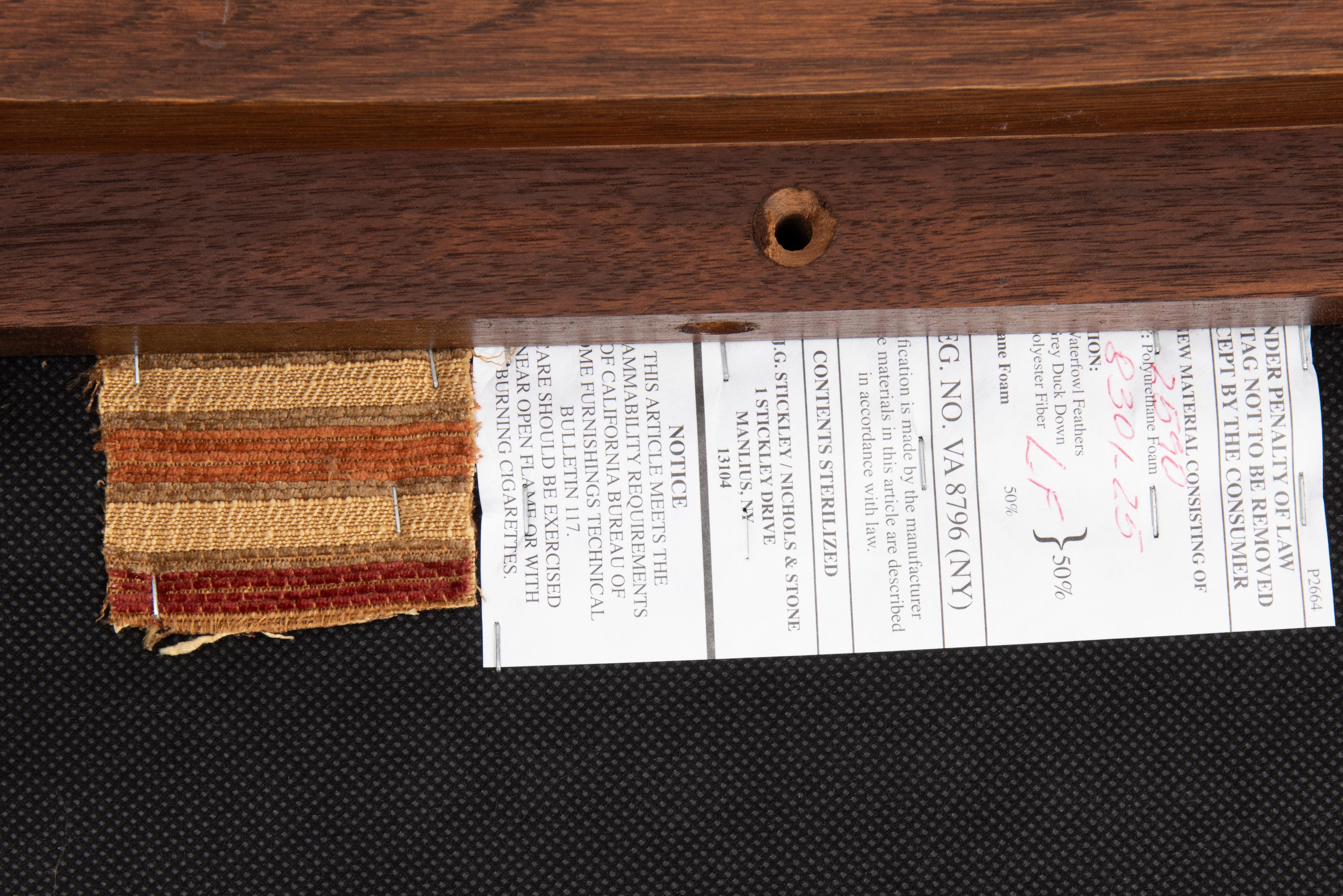 L & J G Stickley Bow Arm Fixed Back Lounge Chair Arts & Crafts Mission Oak 12