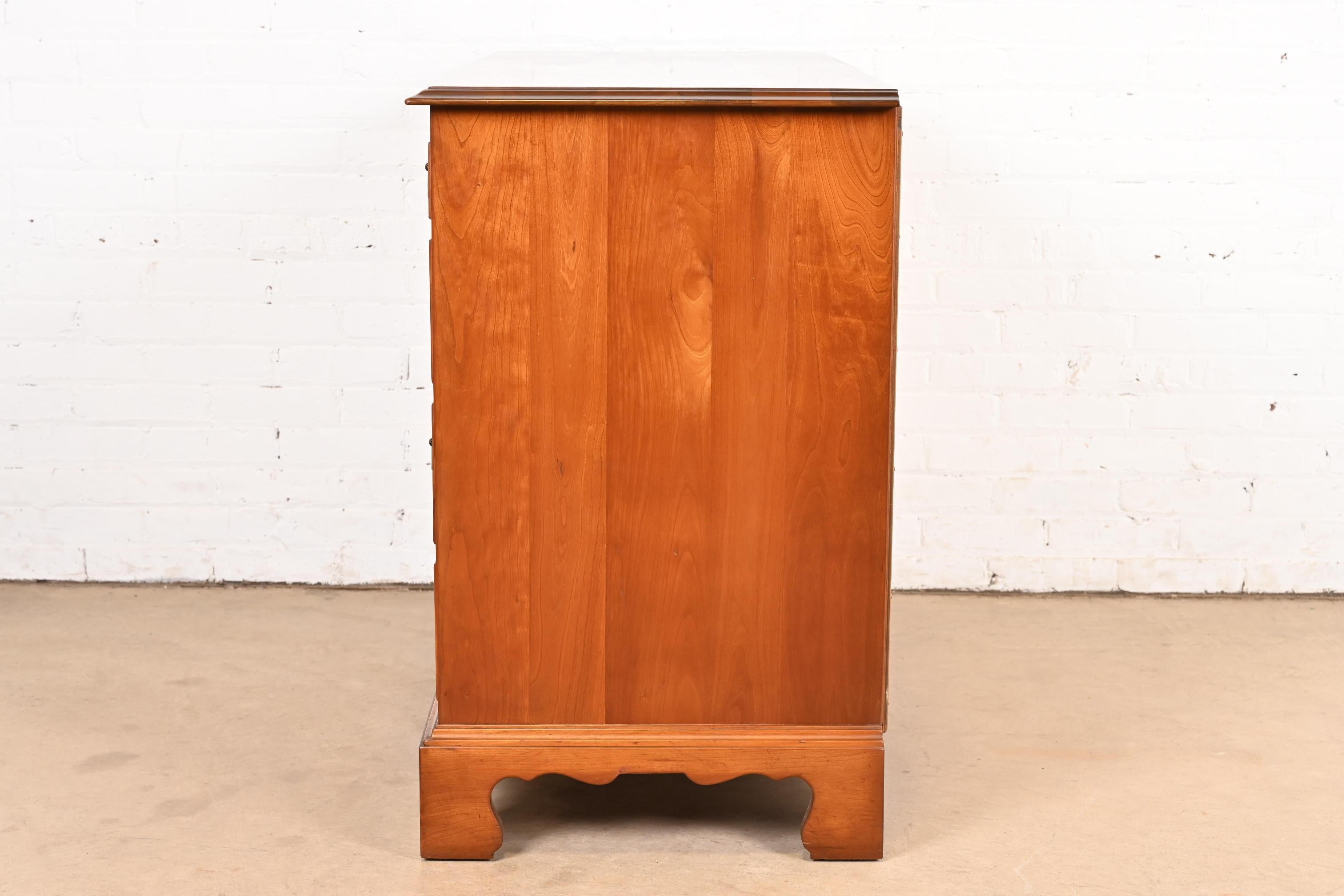 L. & J. G. Stickley Georgian Solid Cherry Wood Sideboard or Bar Cabinet, 1955 4
