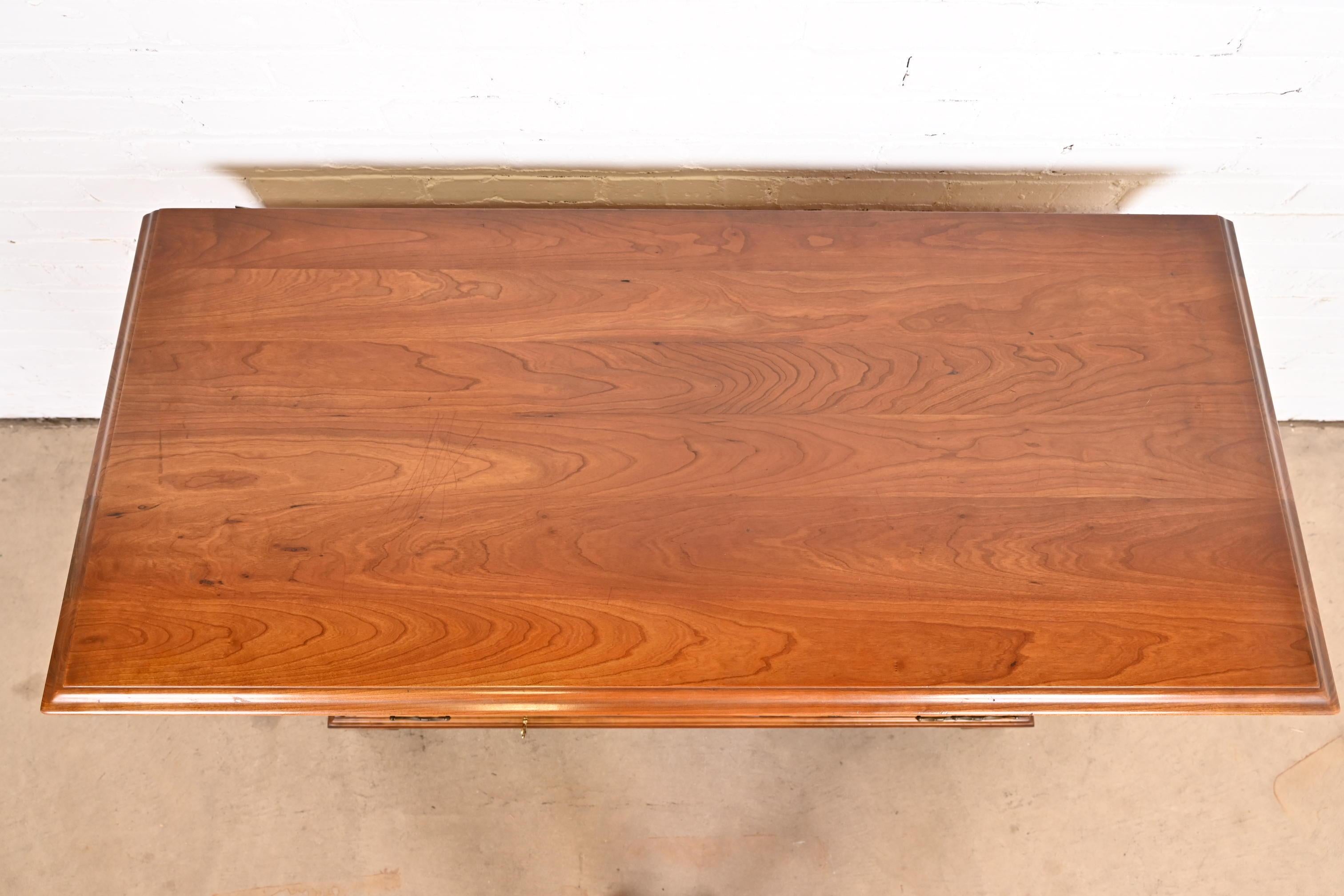 Mid-20th Century L. & J. G. Stickley Georgian Solid Cherry Wood Sideboard or Bar Cabinet, 1955