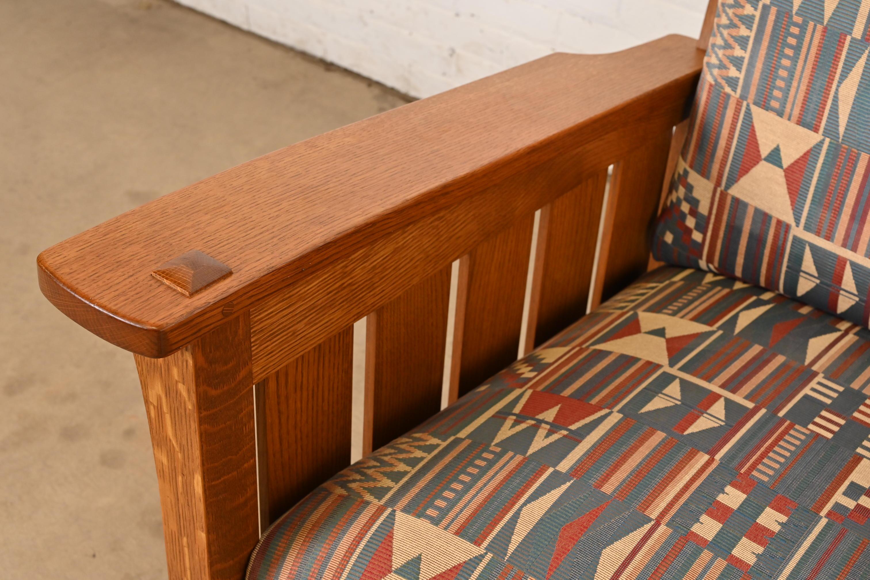 L. & J. G. Stickley Mission Oak Arts & Crafts Schaukelstuhl im Angebot 2