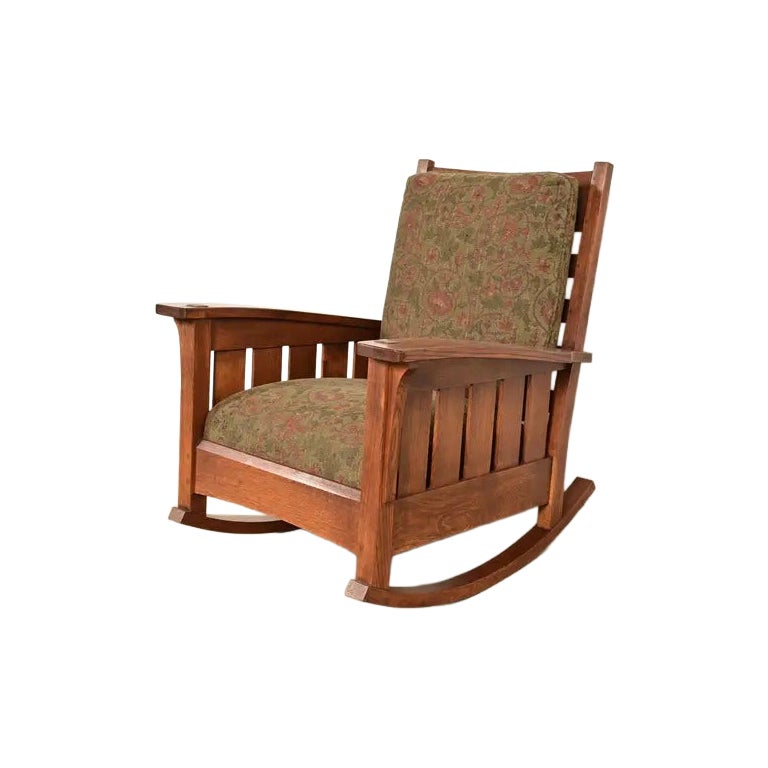 L. & J. G. Stickley Mission Oak Arts & Crafts Rocking Chair