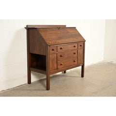 L. & J. G. Stickley Mission Oak Arts & Crafts Secretary Desk, Newly Refinished
