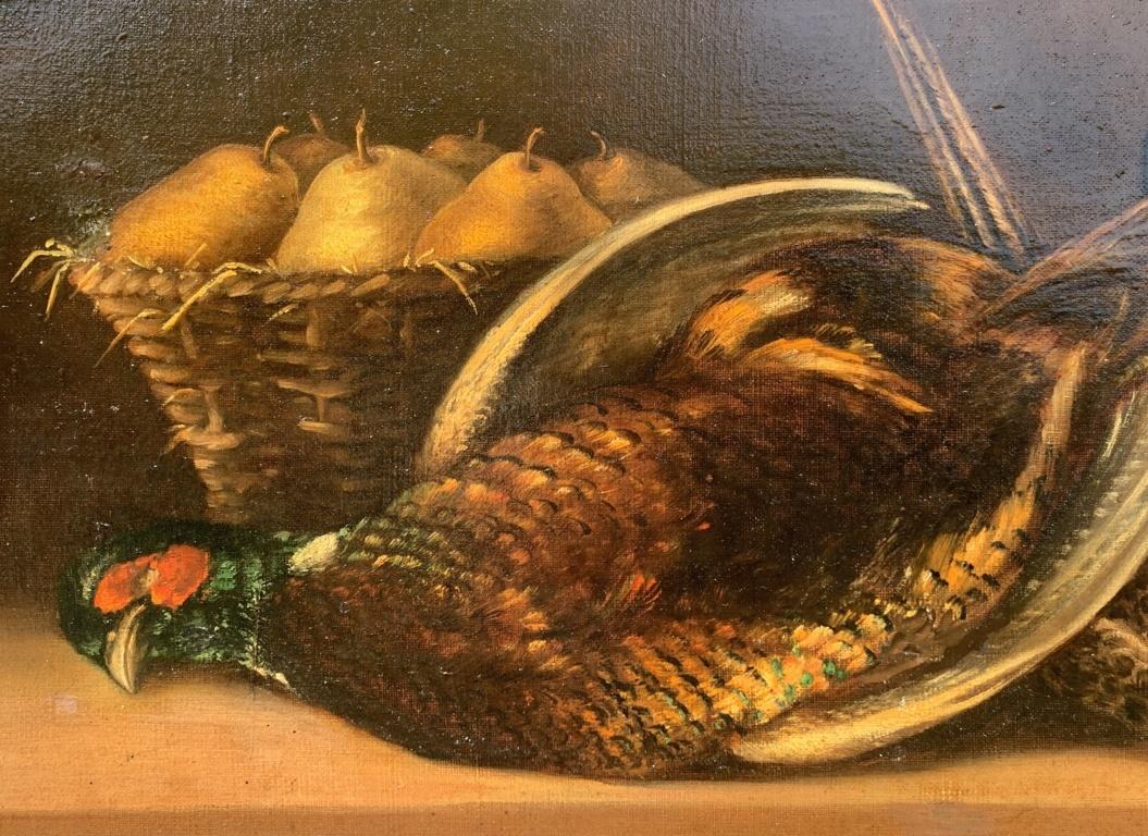L. Jean (scuola britannica) - Natura morta del XIX secolo - Uccelli e pere 2