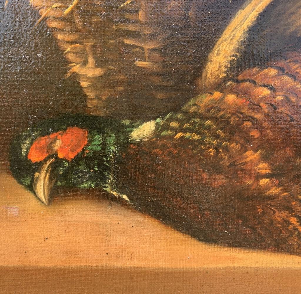 L. Jean (scuola britannica) - Natura morta del XIX secolo - Uccelli e pere 6