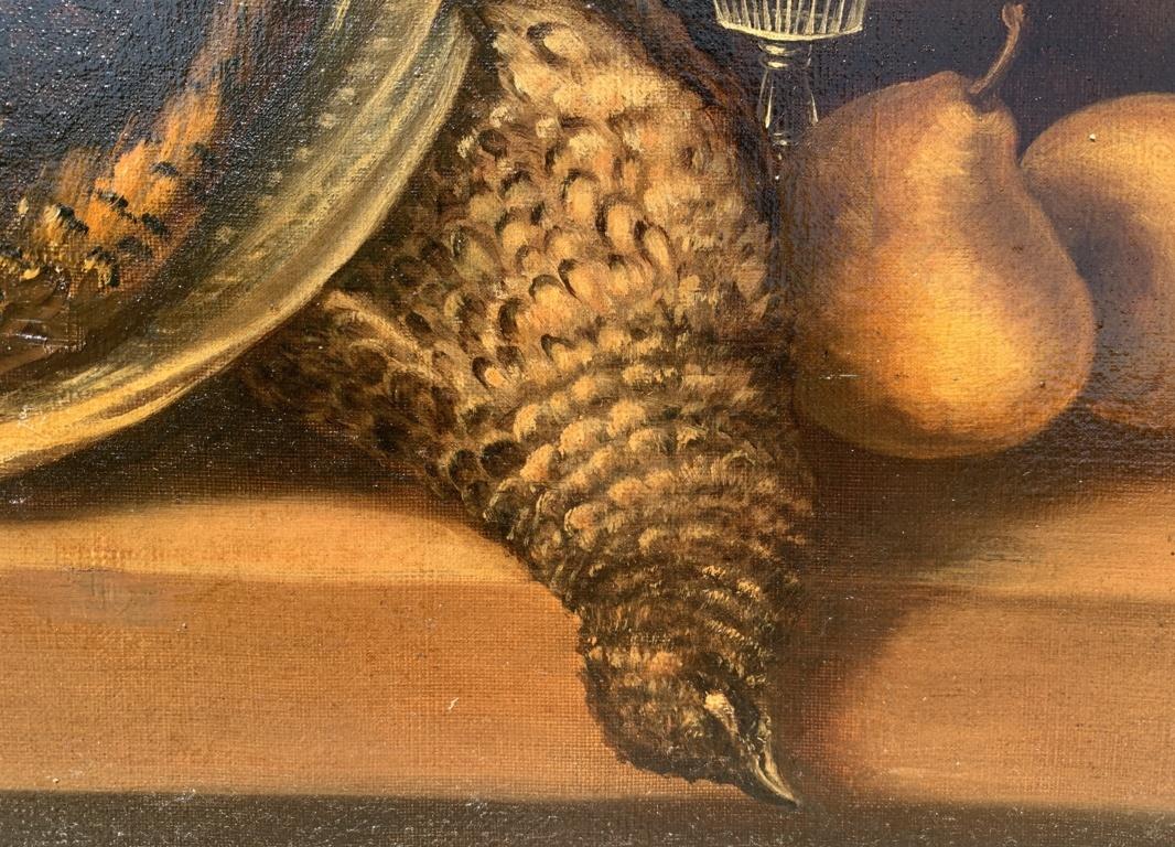 L. Jean (scuola britannica) - Natura morta del XIX secolo - Uccelli e pere 8
