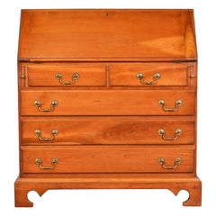 L. & J.G. Stickley American Chippendale Cherry Wood Slant Front Secretary Desk