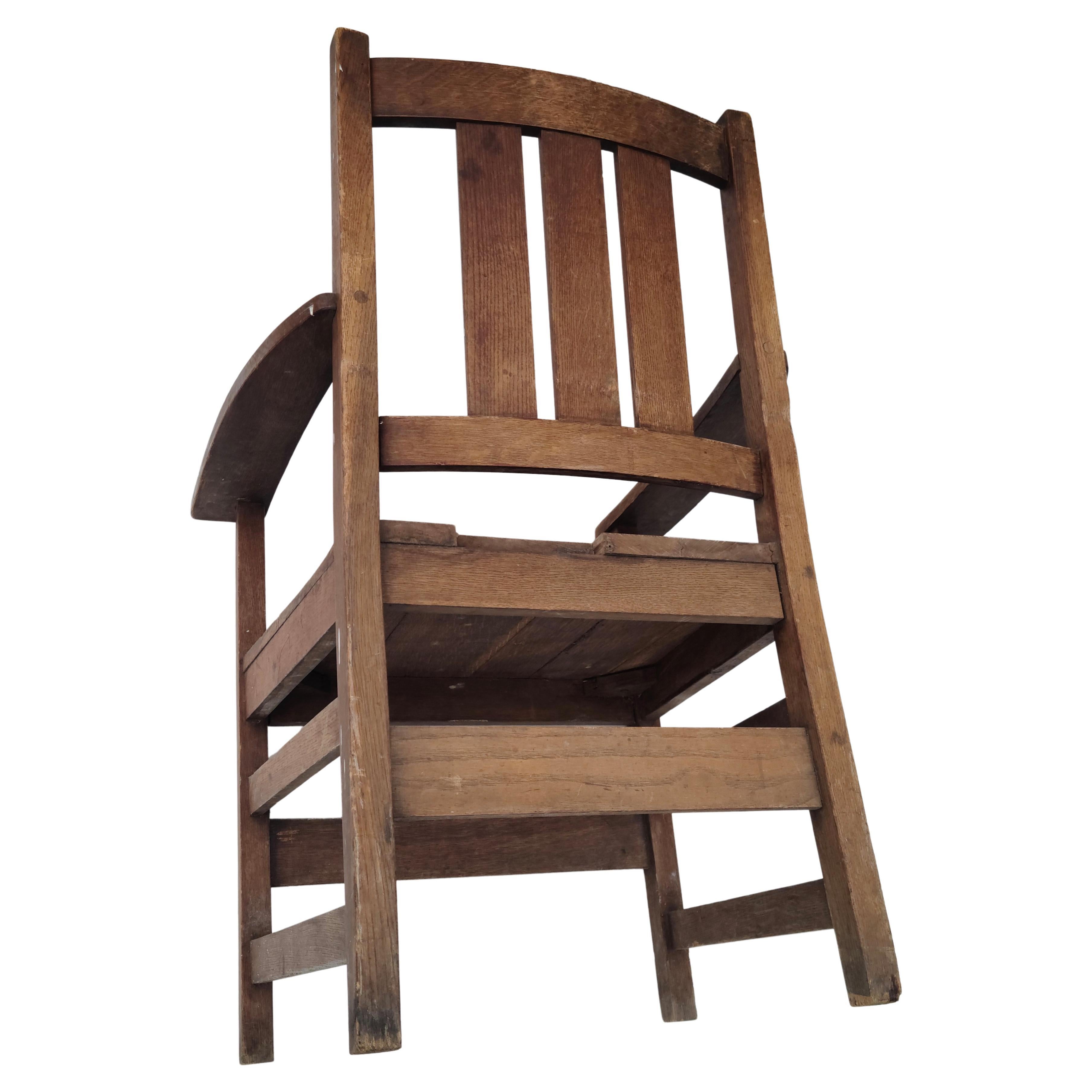 L.L.A. e J.G. Stickley Poltrona del capitano Mission Arts & Crafts 6