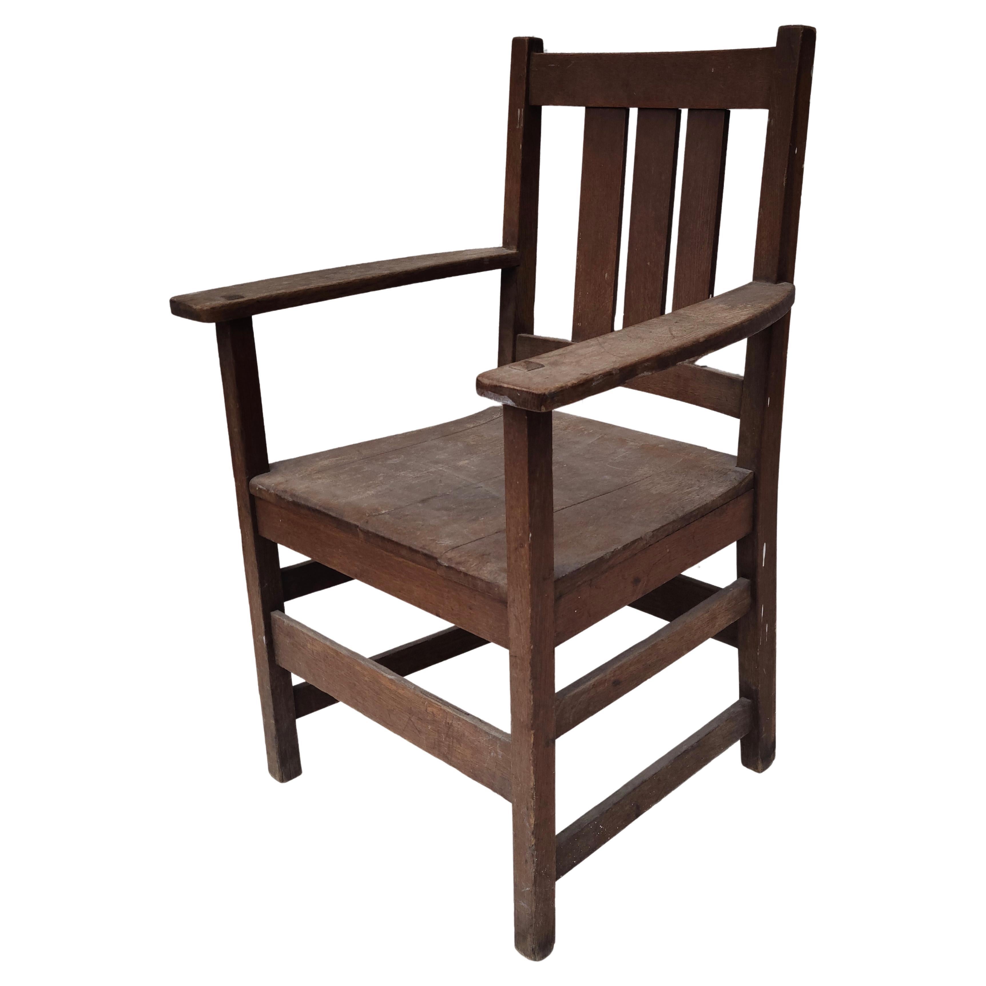 L.L.A. e J.G. Stickley Poltrona del capitano Mission Arts & Crafts 1