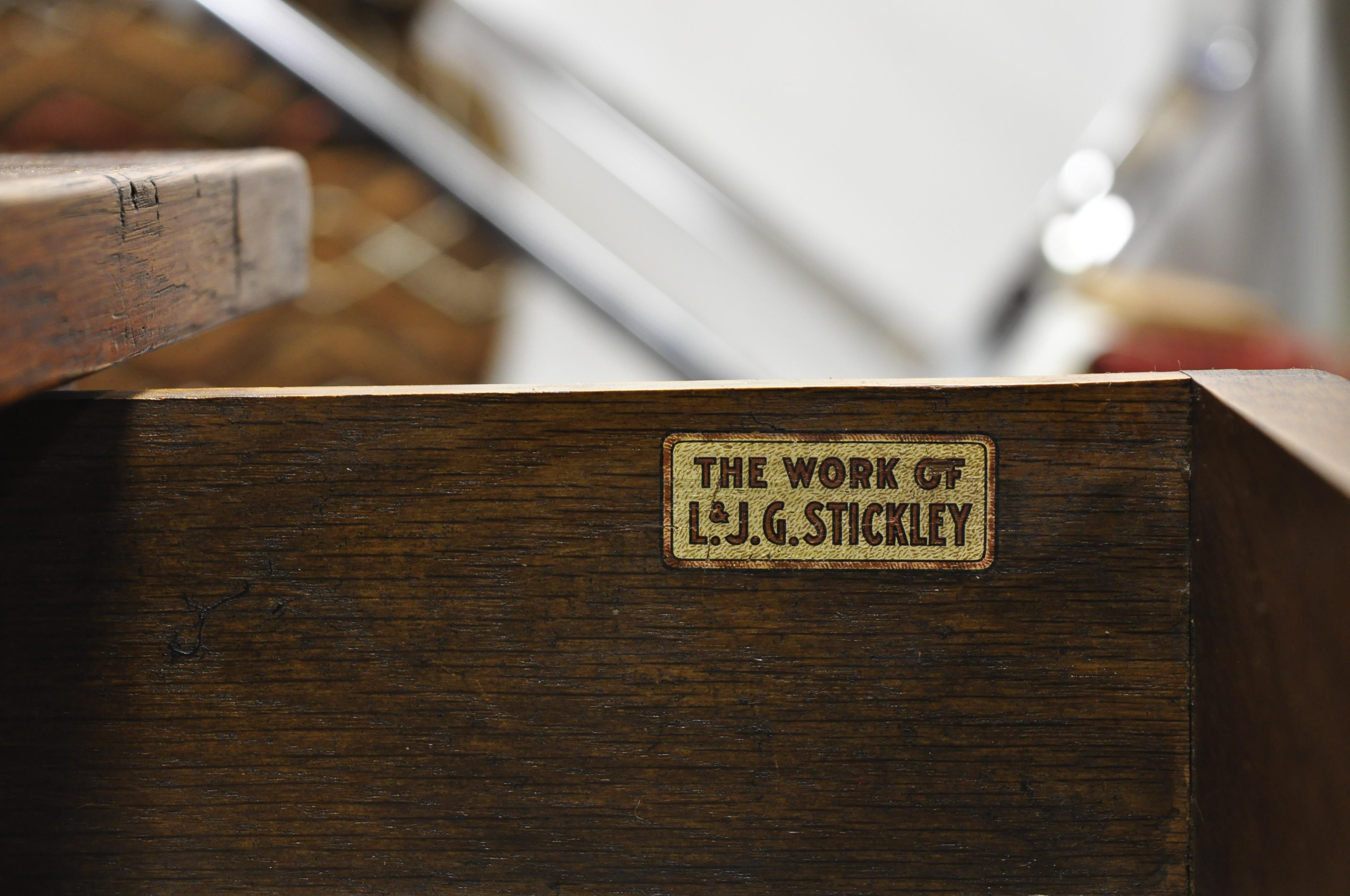 L & J.G. Stickley Library Table Desk #531 One Drawer Mission Oak Arts & Crafts 1