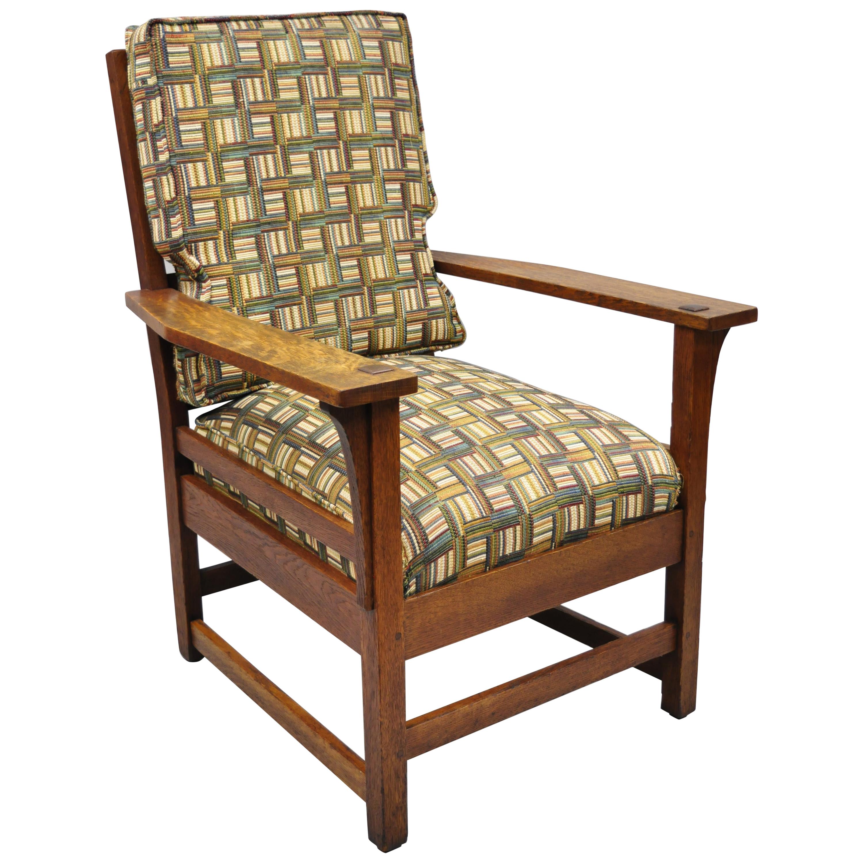 L & JG Stickley Mission Oak Arts & Crafts Armchair Spring Seat Cushion (Coussin de siège) en vente