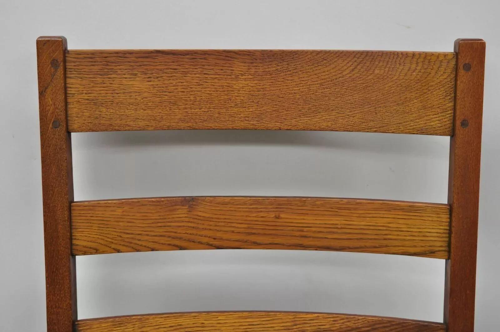 L & JG Stickley Mission Oak Arts & Crafts Lounge Arm Chair Spring Seat Cushion For Sale 1