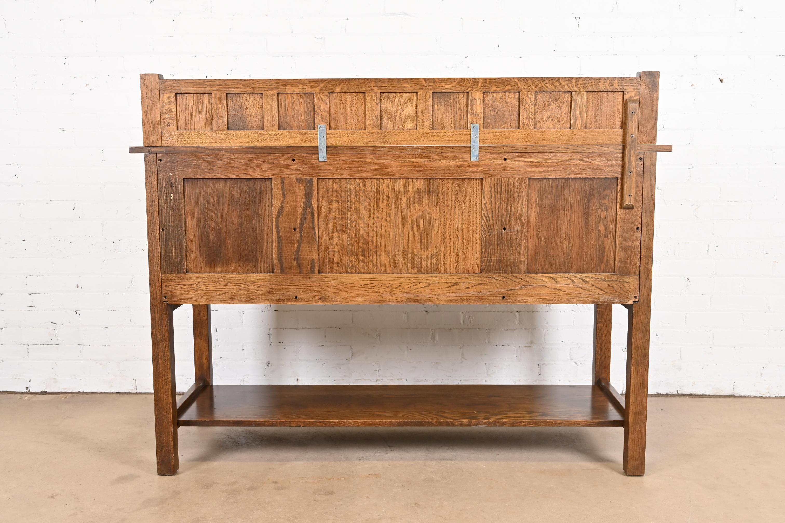 L. & J.G. Stickley Mission Oak Arts & Crafts Sideboard 13