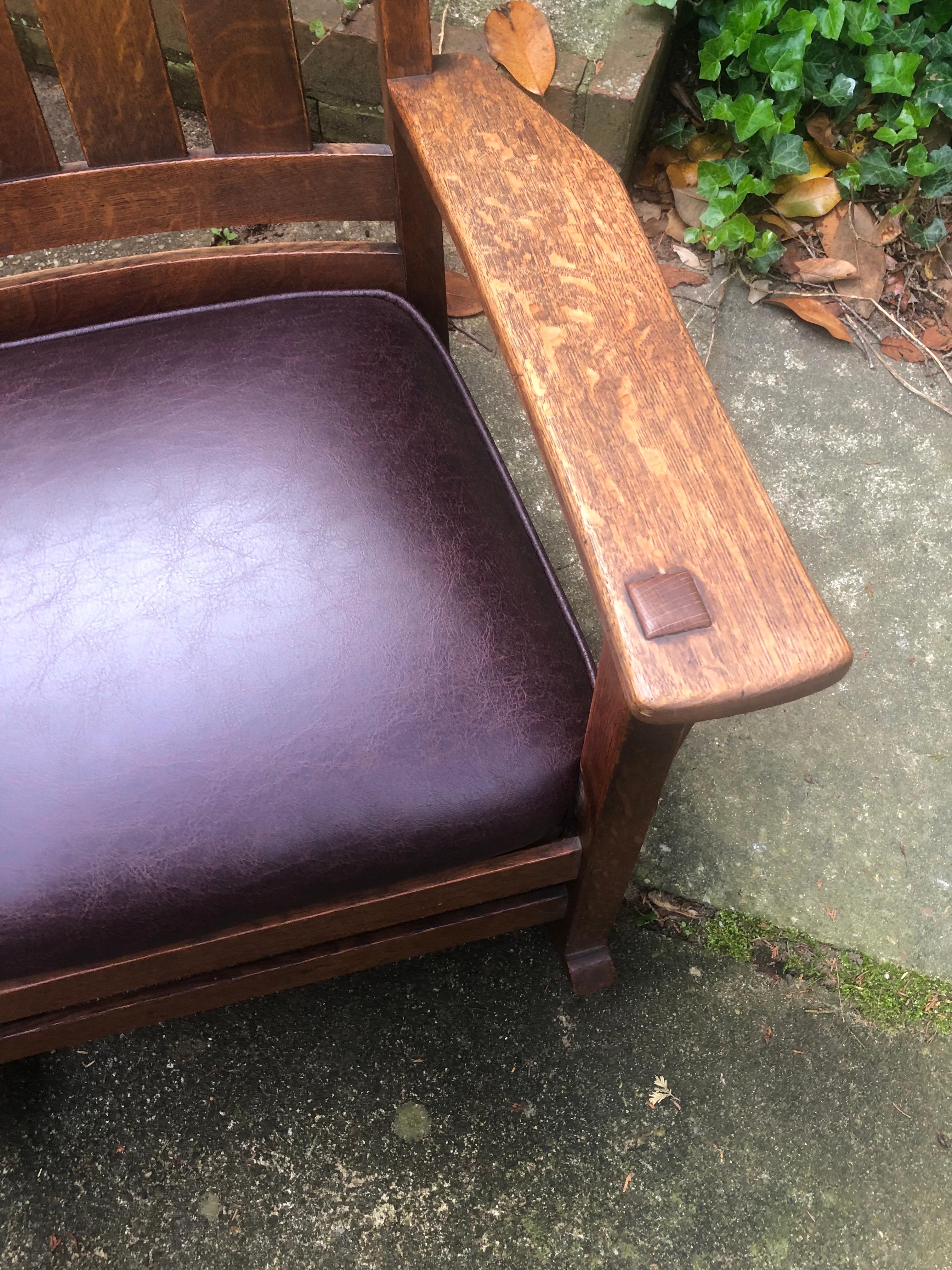 Hand-Crafted L. & J.G Stickley Signed 1900 Rocking Chair For Sale