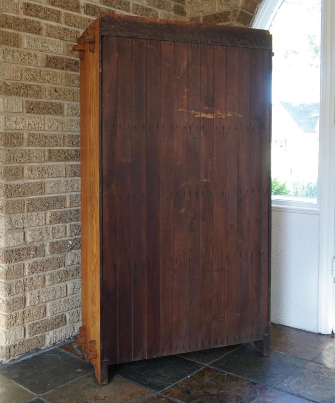 L & JG Stickley Single Door Oak Bookcase For Sale 1